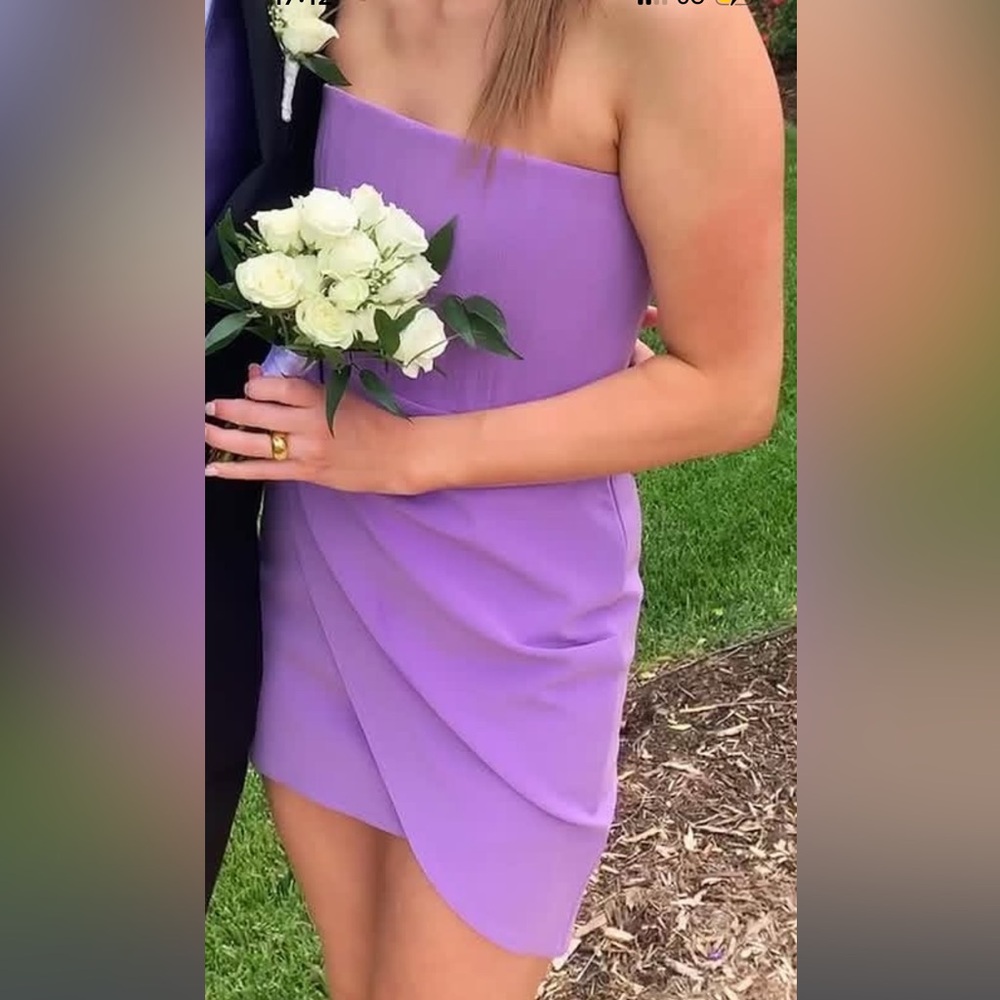 Alex Perry Strapless Lilac Mini Dress
